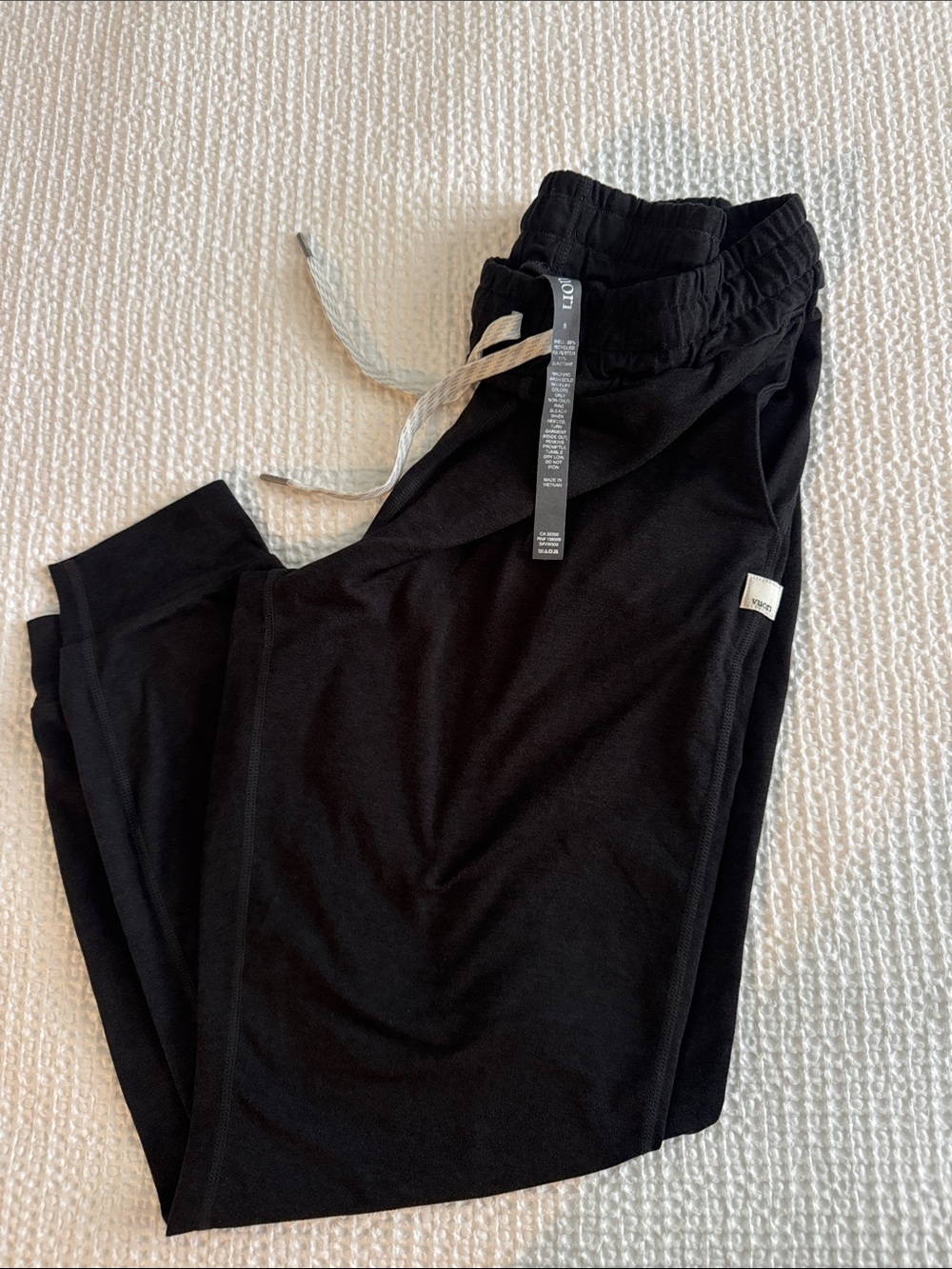 Vuori Black Track Jogger Pants with Drawstring